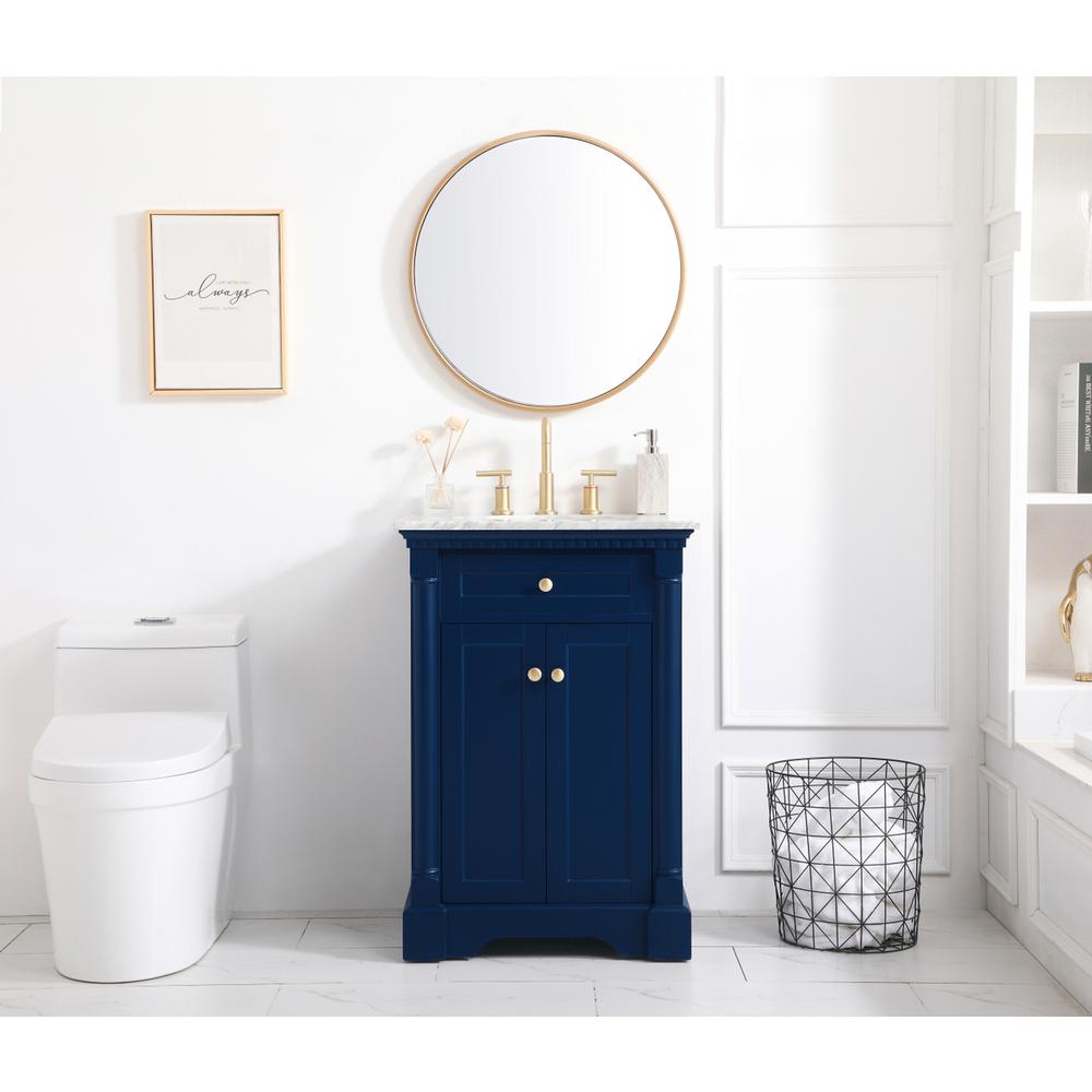 24 inch Single bathroom vanity in  Blue. Picture 4