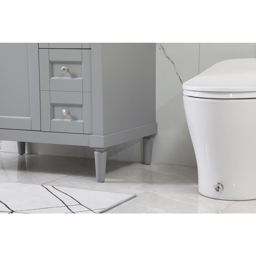32 inch Single bathroom vanity in grey with backsplash. Picture 6