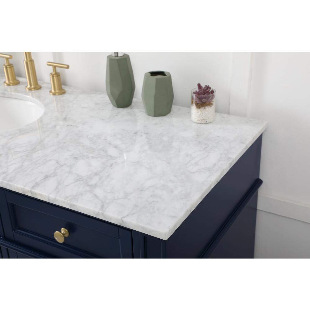 60 inch Single bathroom vanity in blue. Picture 5