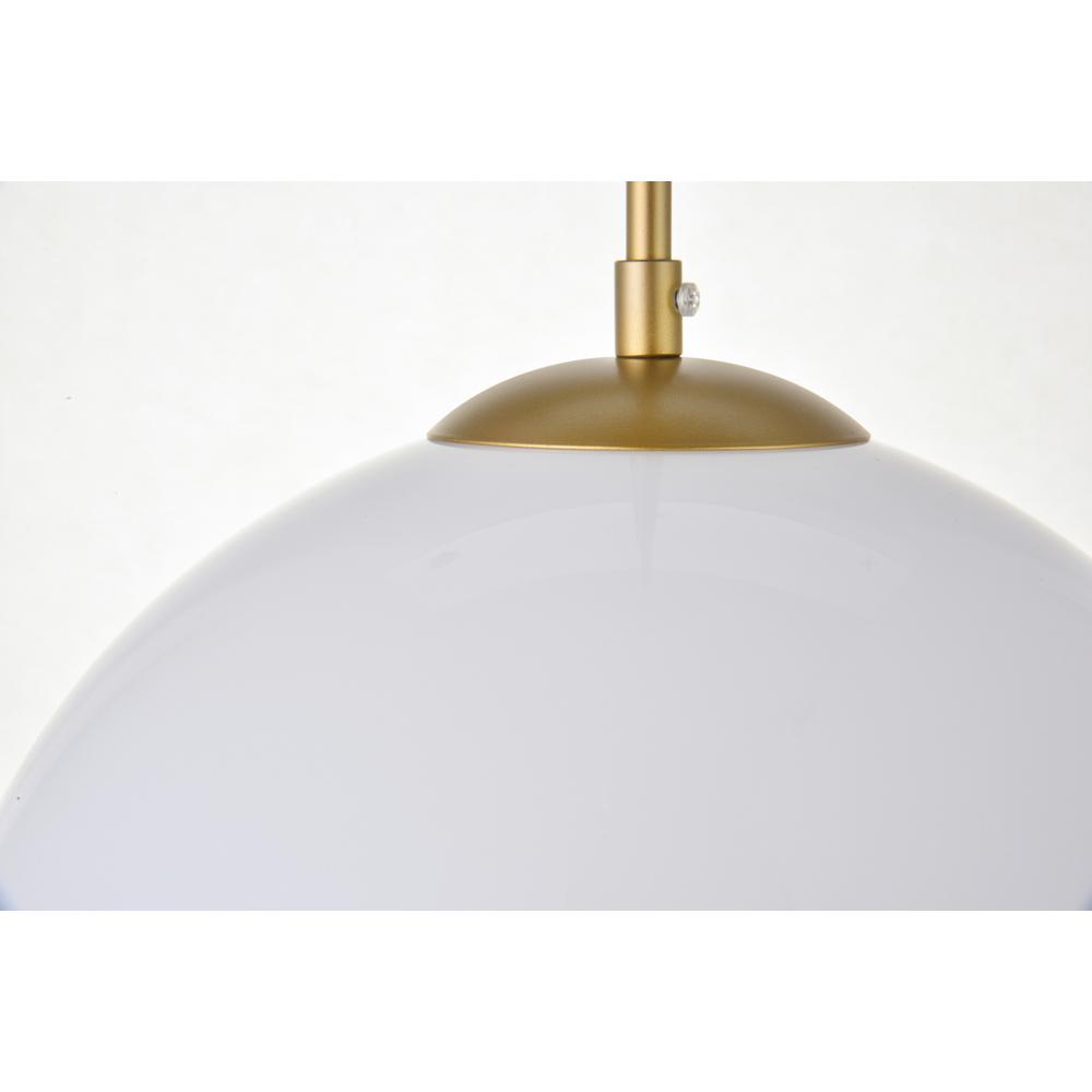 Baxter 1 Light Brass Pendant With Frosted White Glass. Picture 3