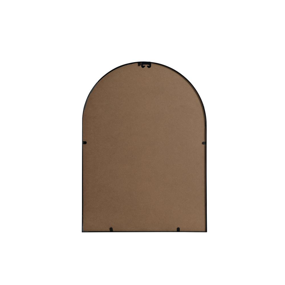 Metal Frame Arch Mirror 22x30 Inch in Black. Picture 8