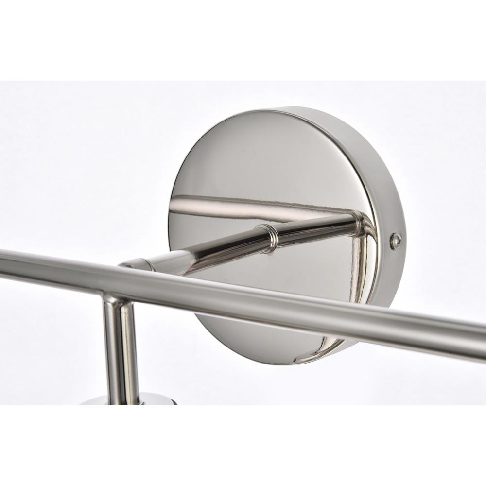 Hanson 3 lights bath sconce in polished nickel with clear shade. Picture 4