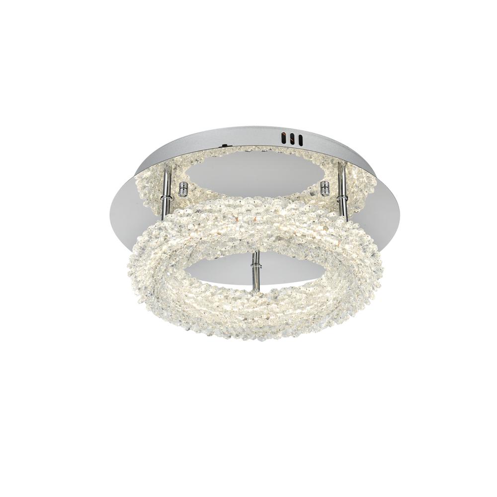 Bowen 14 inch Adjustable LED Flush Mount in Chrome. Picture 2