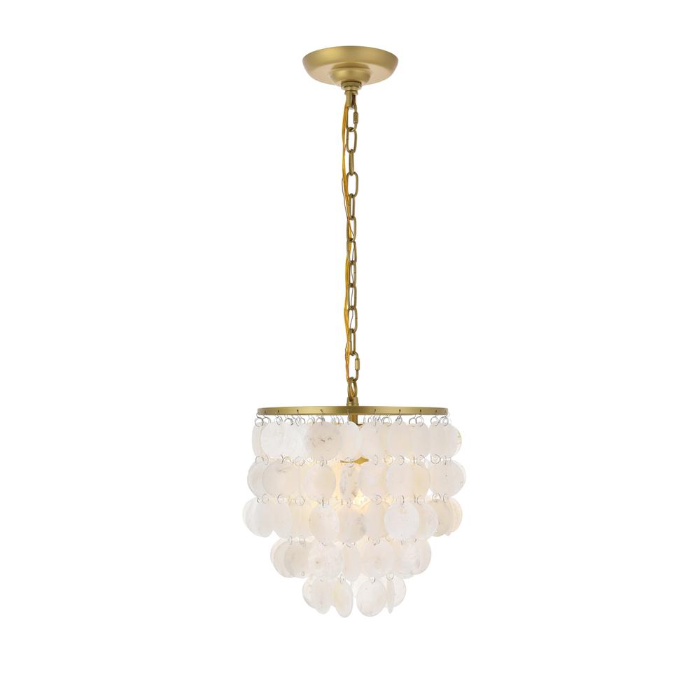 Selene 1 light Brass Pendant. Picture 3