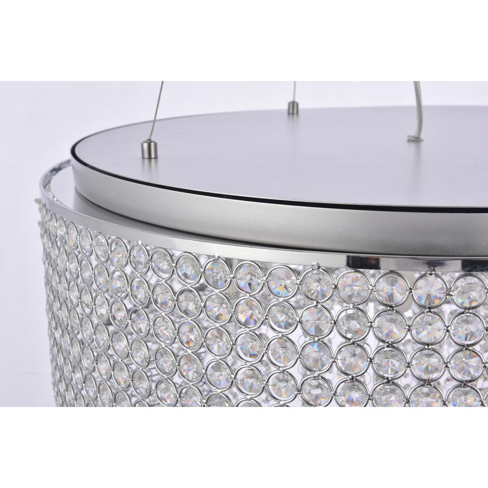 Amelie 10 light Chrome Pendant Clear Royal Cut Crystal. Picture 5