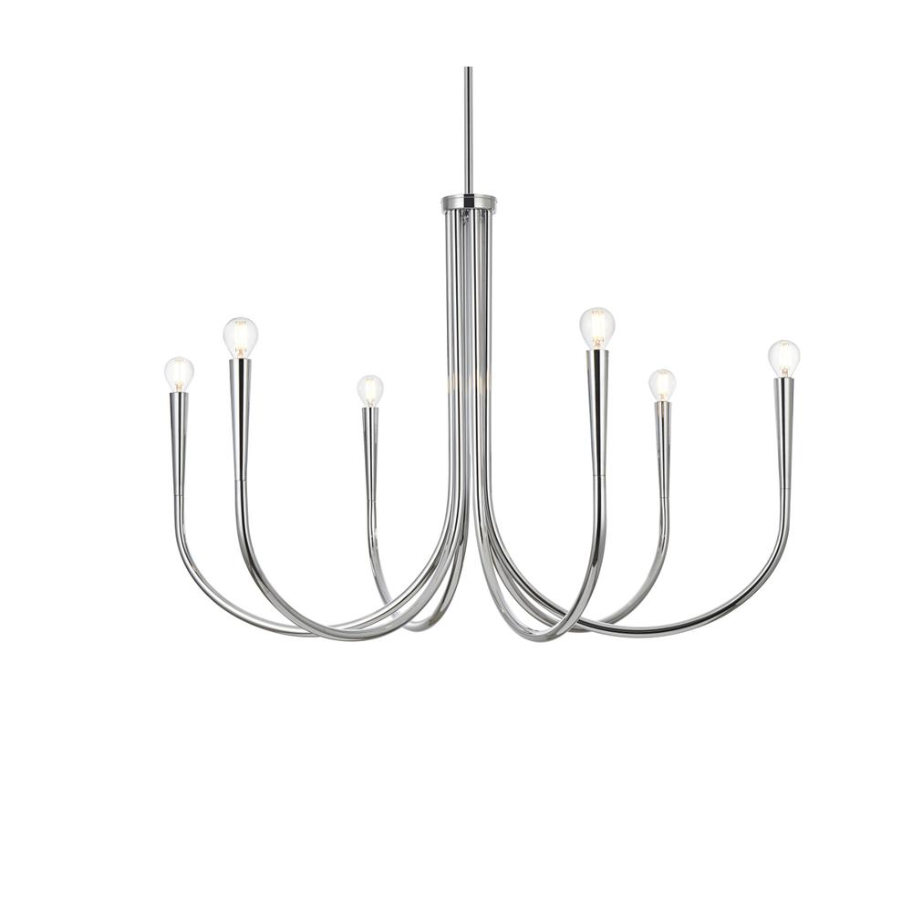 Layne 36 inch chandelier in Chrome. Picture 2