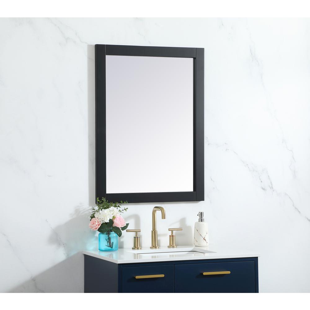 Aqua vanity mirror 24x32 inch in black. Picture 2