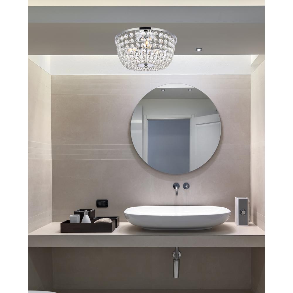 Cora 13 inch flush mount in chrome. Picture 7