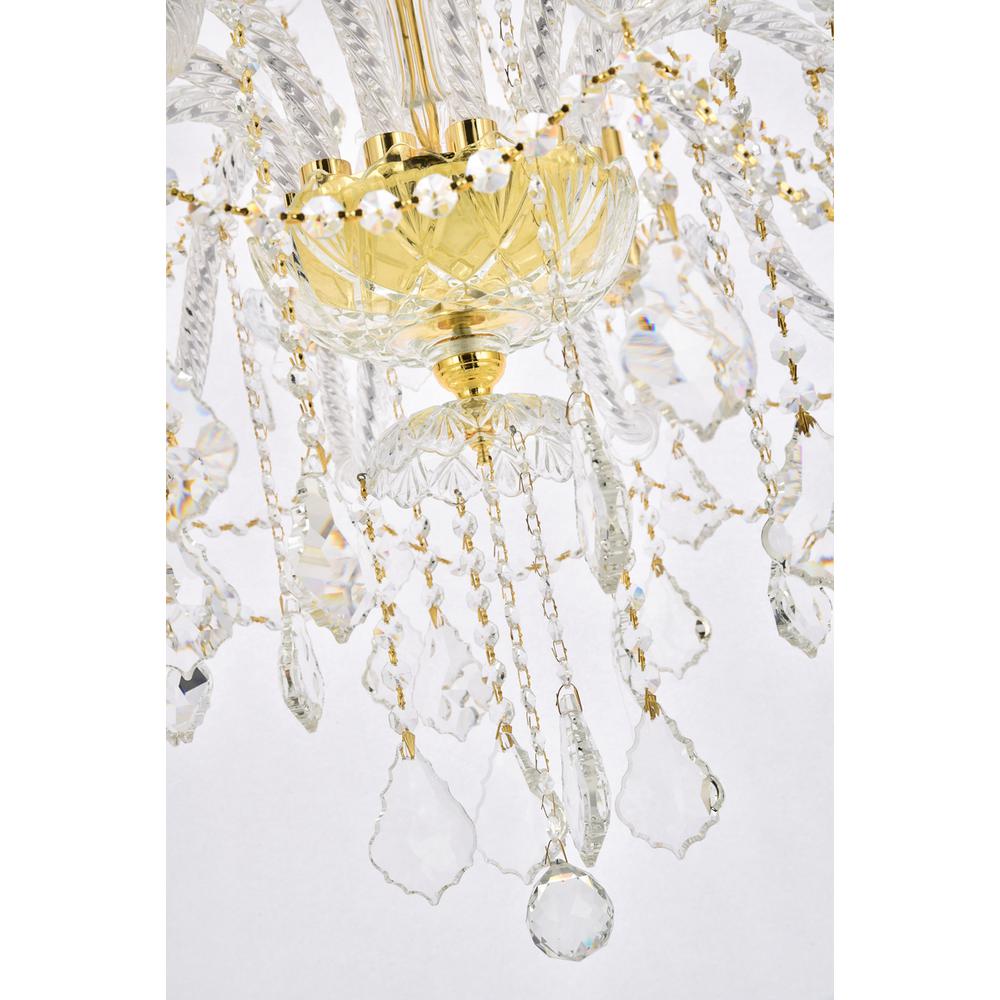 Giselle 21 light Gold Chandelier Clear Royal Cut Crystal. Picture 3