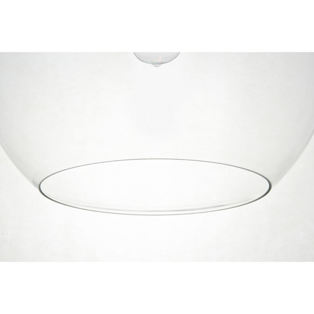 Baxter 1 Light Black Pendant With Clear Glass. Picture 3