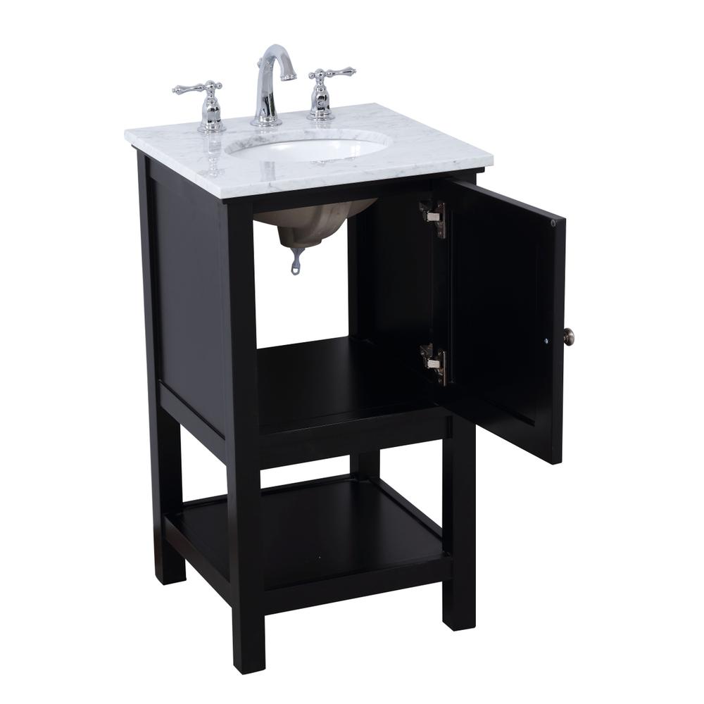 19 in. Single bathroom vanity set in Black. Picture 12