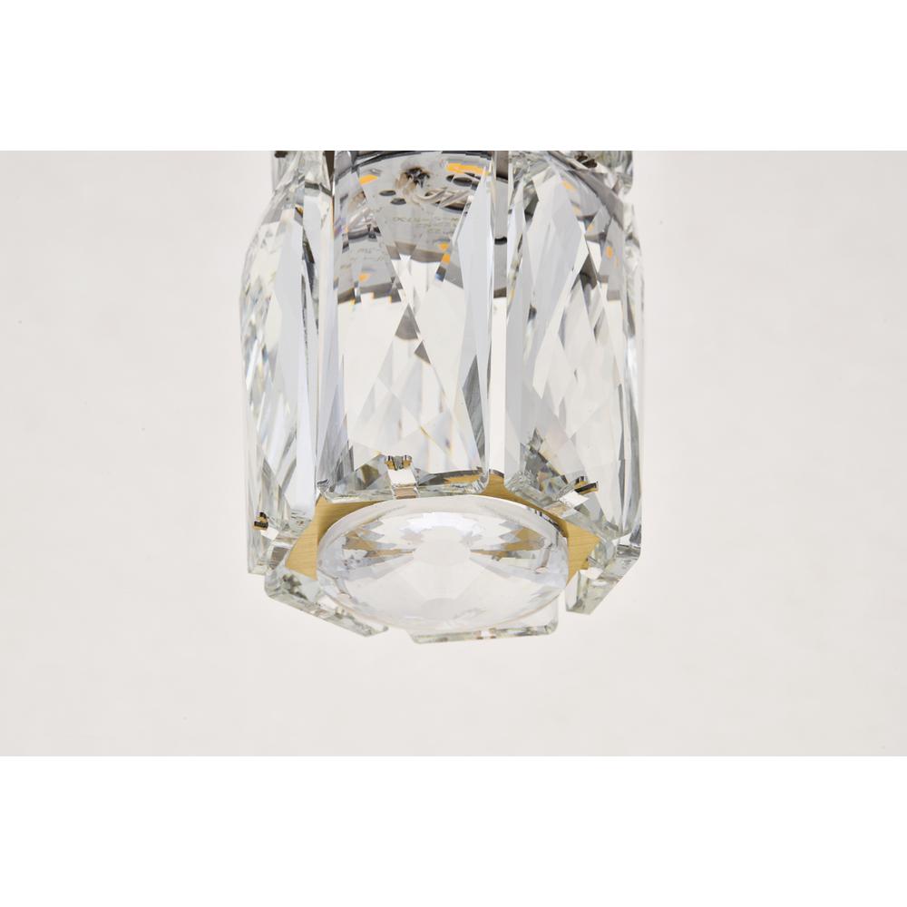 Polaris LED light gold Pendant Clear Royal Cut Crystal. Picture 4
