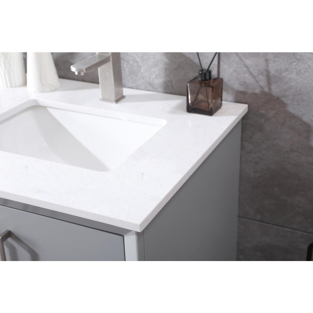 60 Inch Double Bathroom Vanity In Grey. Picture 5