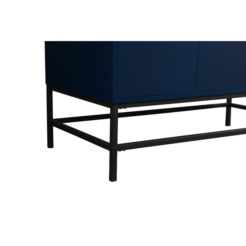 42 inch Single bathroom vanity in blue with backsplash. Picture 13