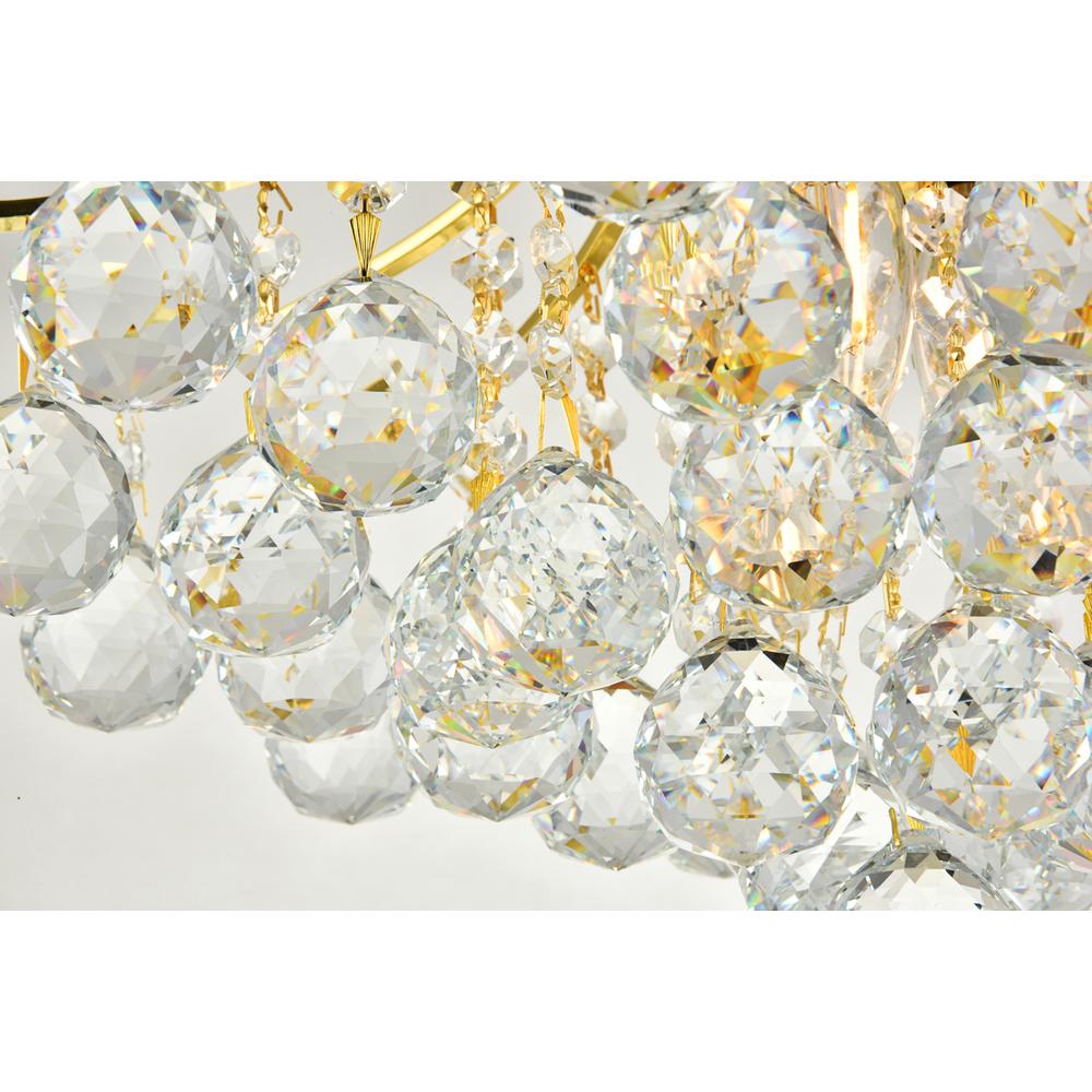 Toureg 3 light Gold Flush Mount Clear Royal Cut Crystal. Picture 3