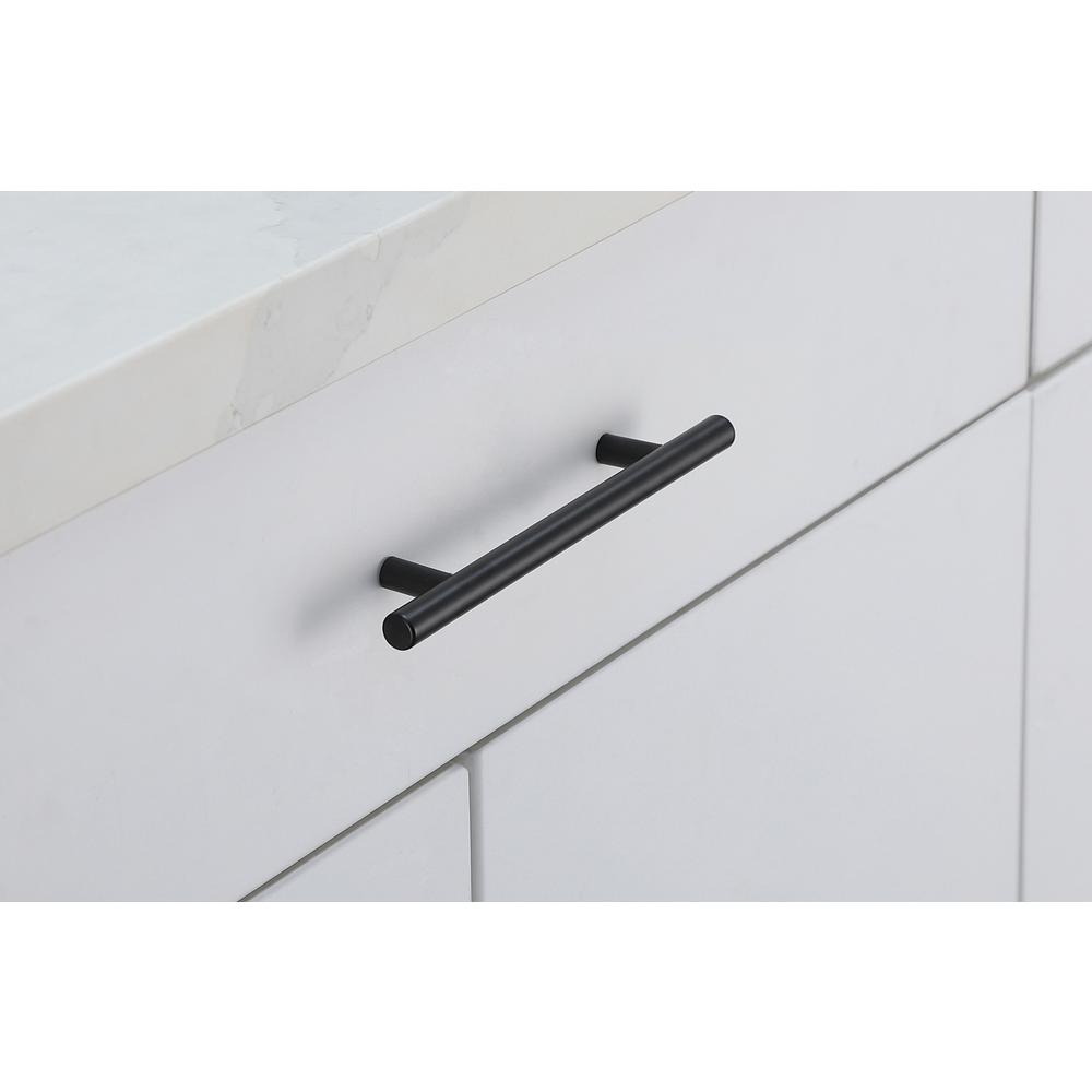 Quinn 5" Center to Center Matte Black Bar Pull Multipack (set of 10). Picture 2