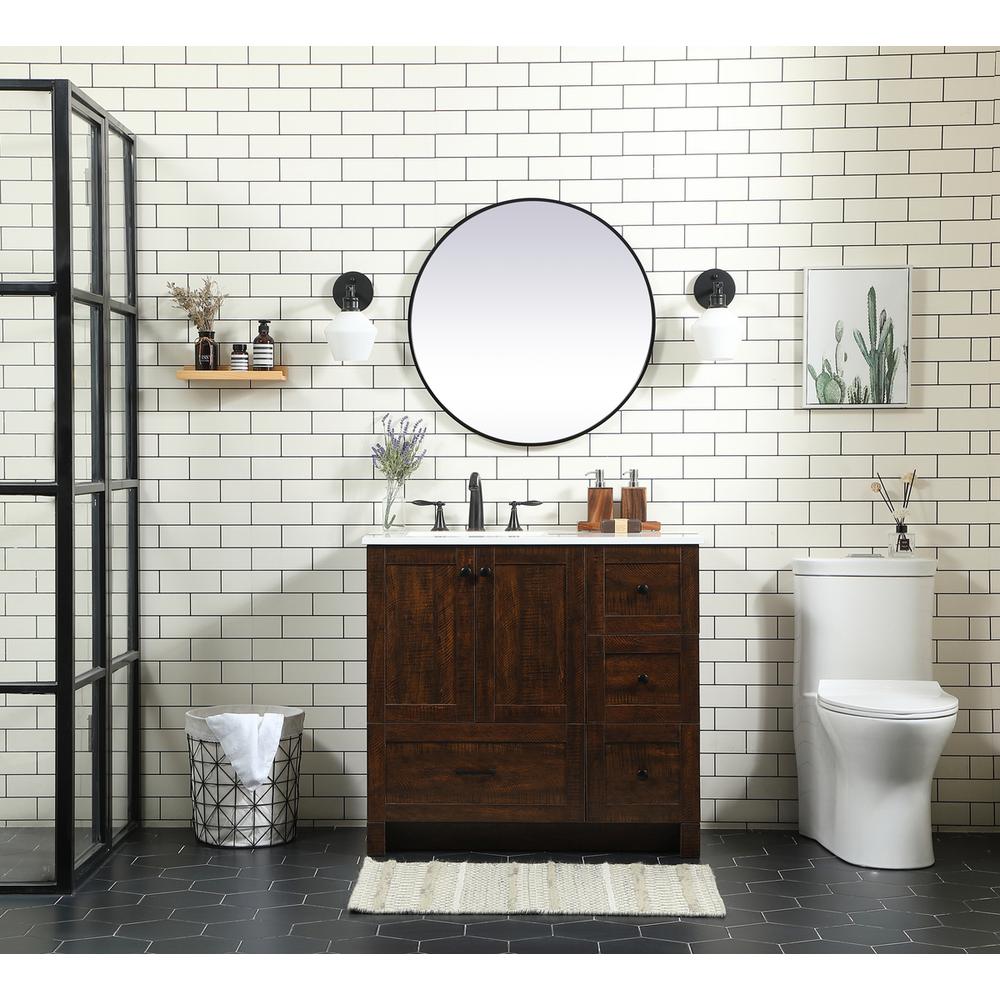 36 inch Single bathroom vanity in expresso. Picture 4