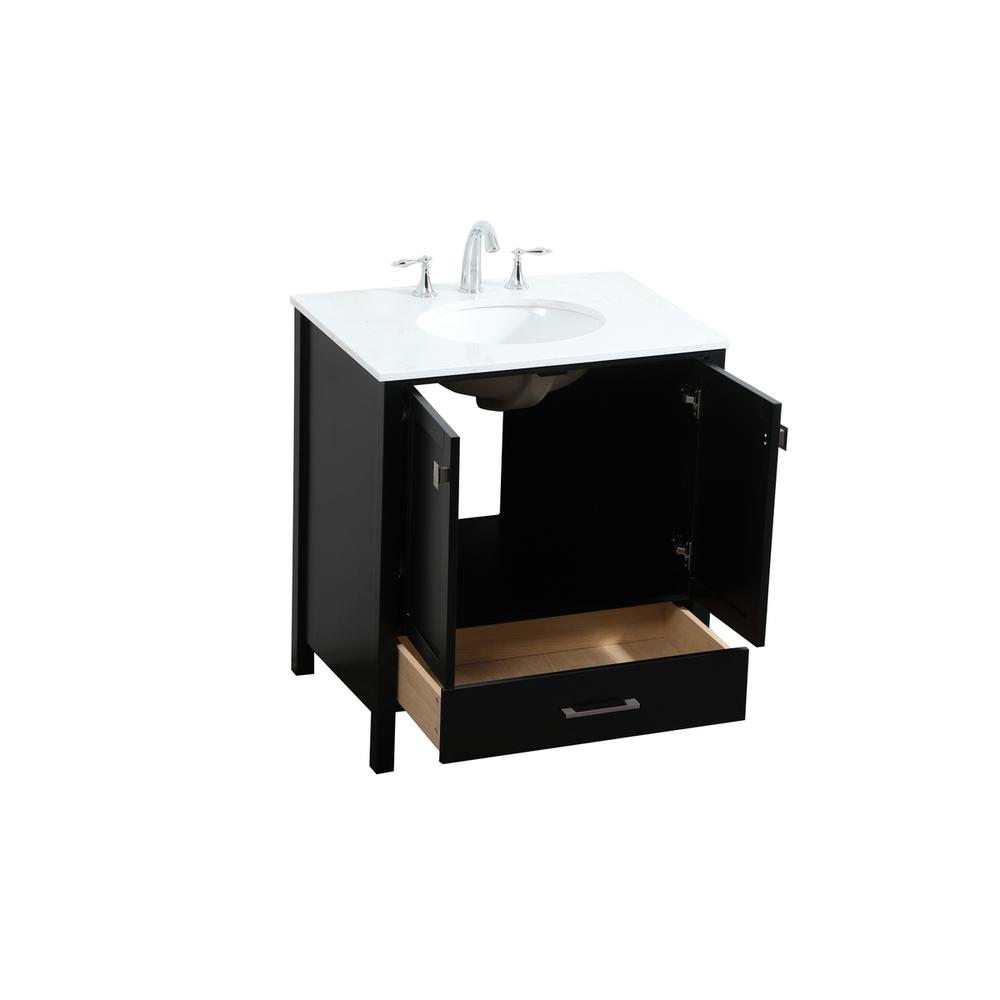 30 inch Single bathroom vanity in black. Picture 9