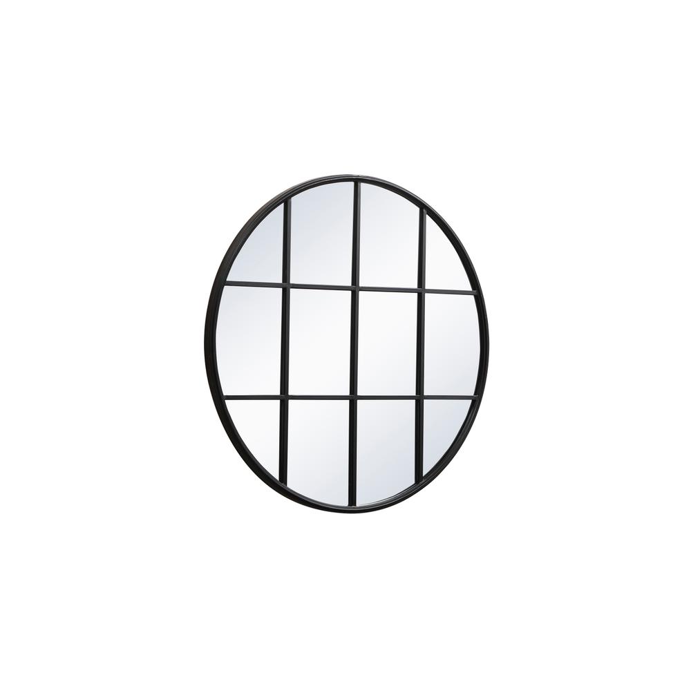 Metal windowpane mirror 36 inch x 36 inch in Black. Picture 5