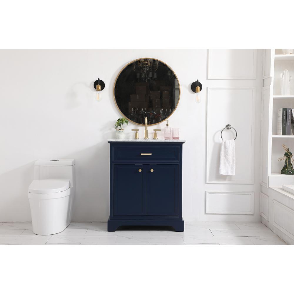 30 inch Single bathroom vanity in Blue. Picture 4