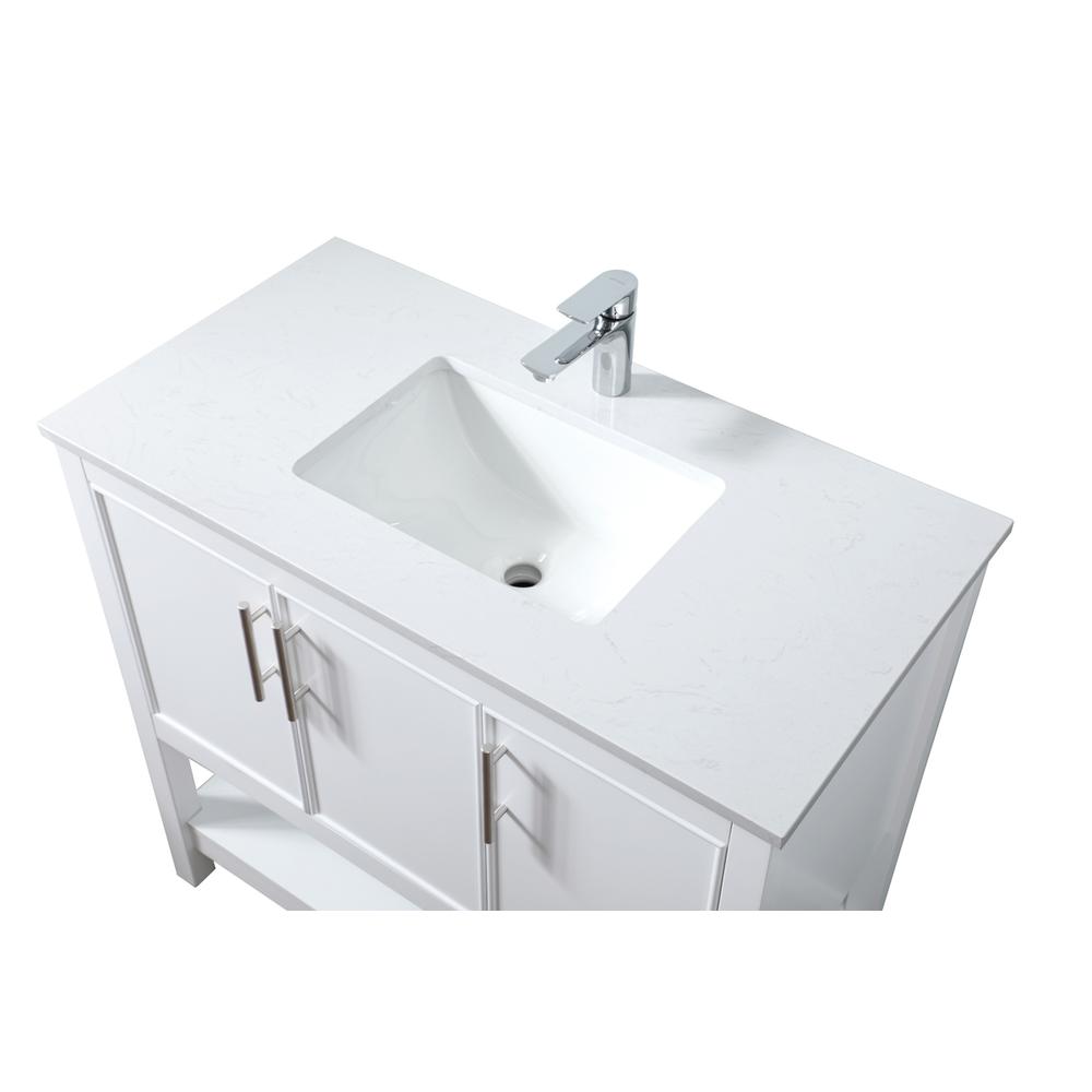 36 Inch SIngle Bathroom Vanity In White. Picture 10