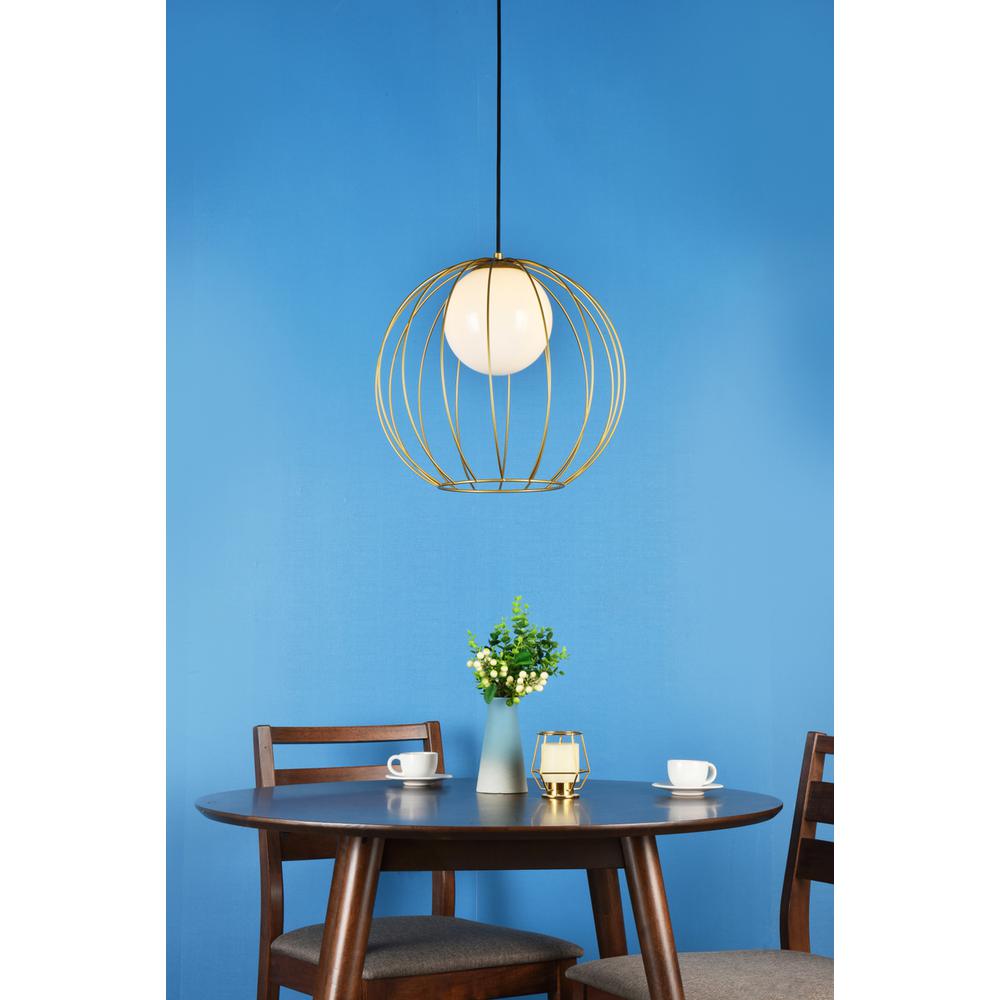 Wetzel 1 light brass pendant. Picture 9
