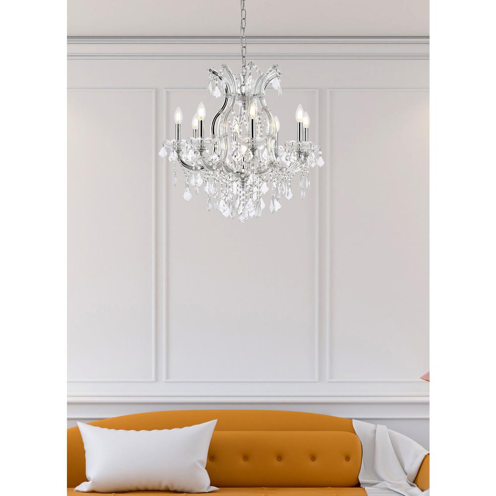 Maria Theresa 9 light Chrome Chandelier Clear Royal Cut Crystal. Picture 7