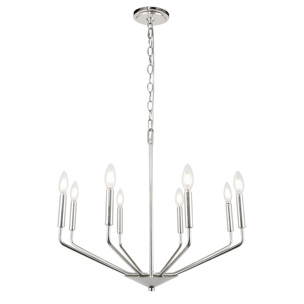 Enzo 8 Light Chrome Pendant. Picture 1