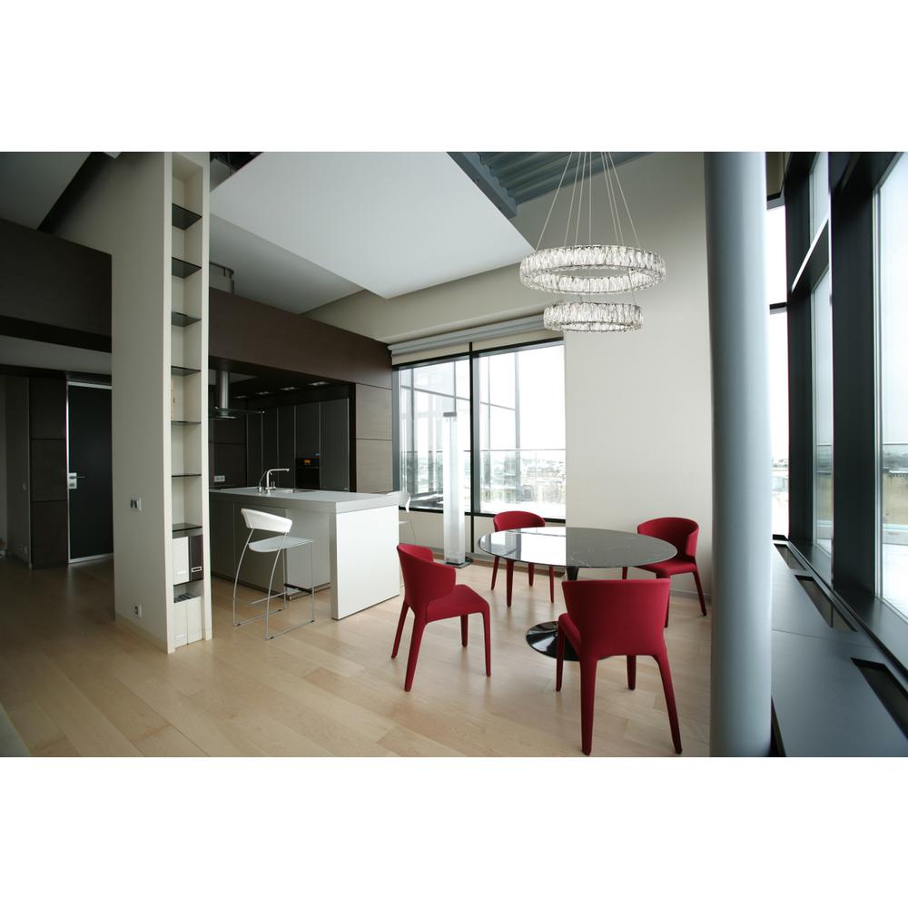 Monroe Integrated LED chip light Chrome Chandelier Clear Royal Cut Crystal. Picture 7