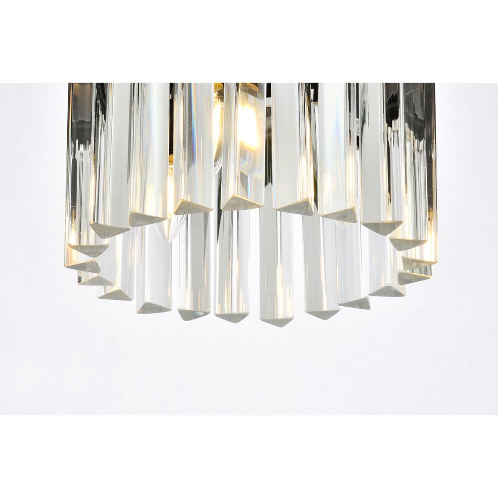 Sydney 3 light Matte Black Flush Mount Clear Royal Cut Crystal. Picture 3