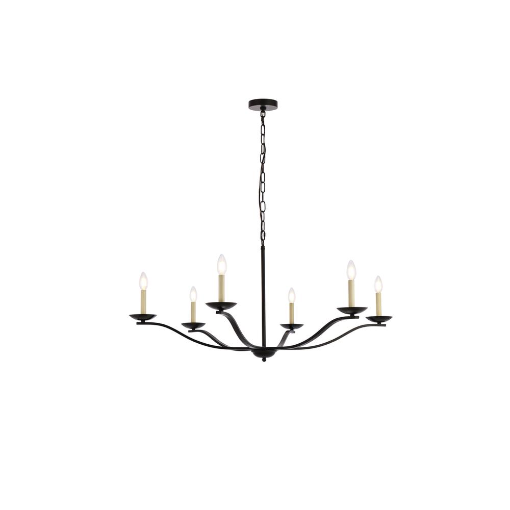 Trey 42 inch pendant in black. Picture 1