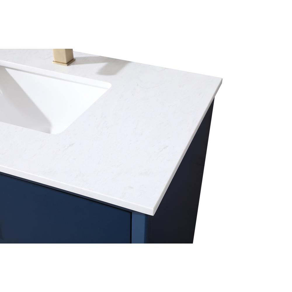 36 Inch SIngle Bathroom Vanity In Blue. Picture 11