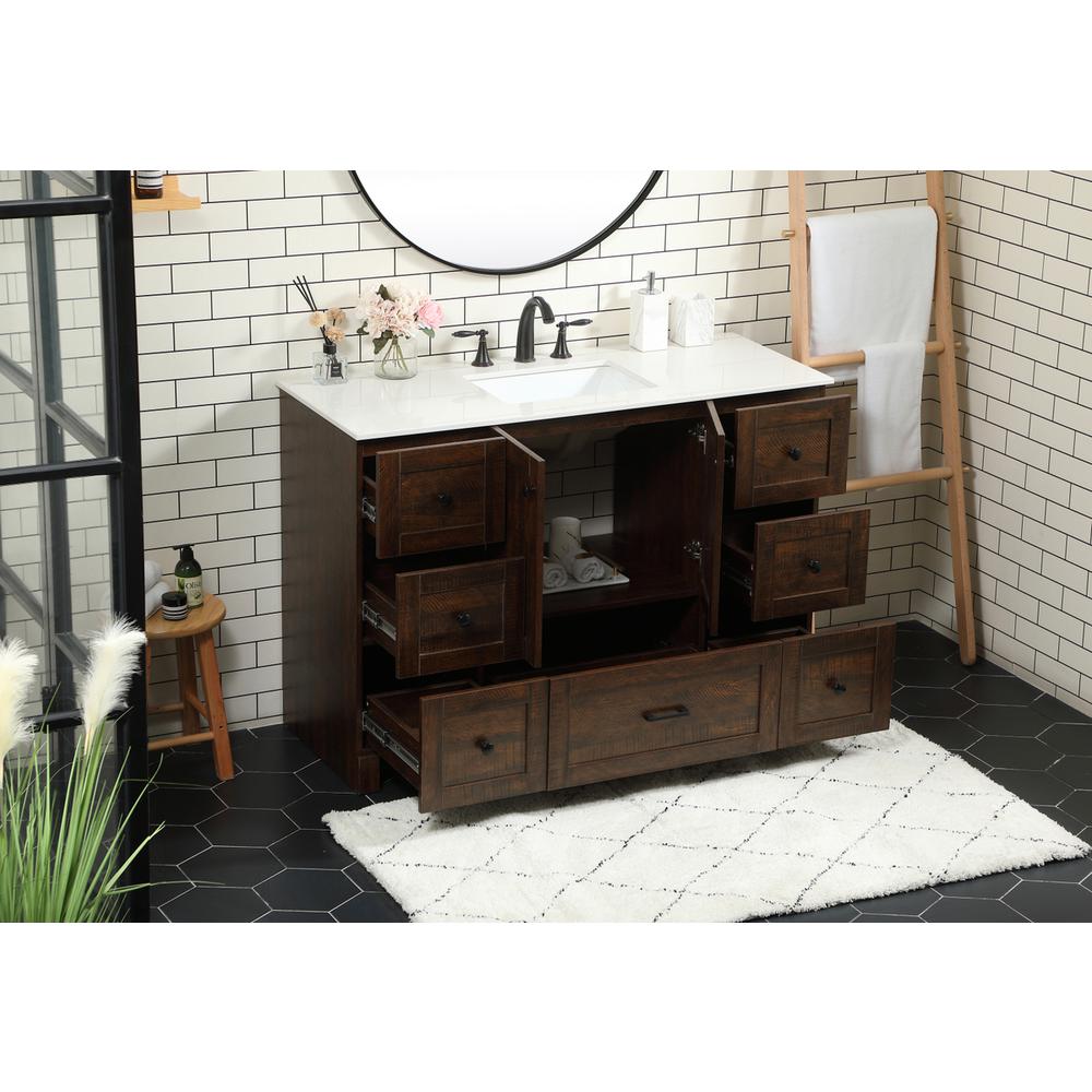 48 inch Single bathroom vanity in expresso. Picture 3