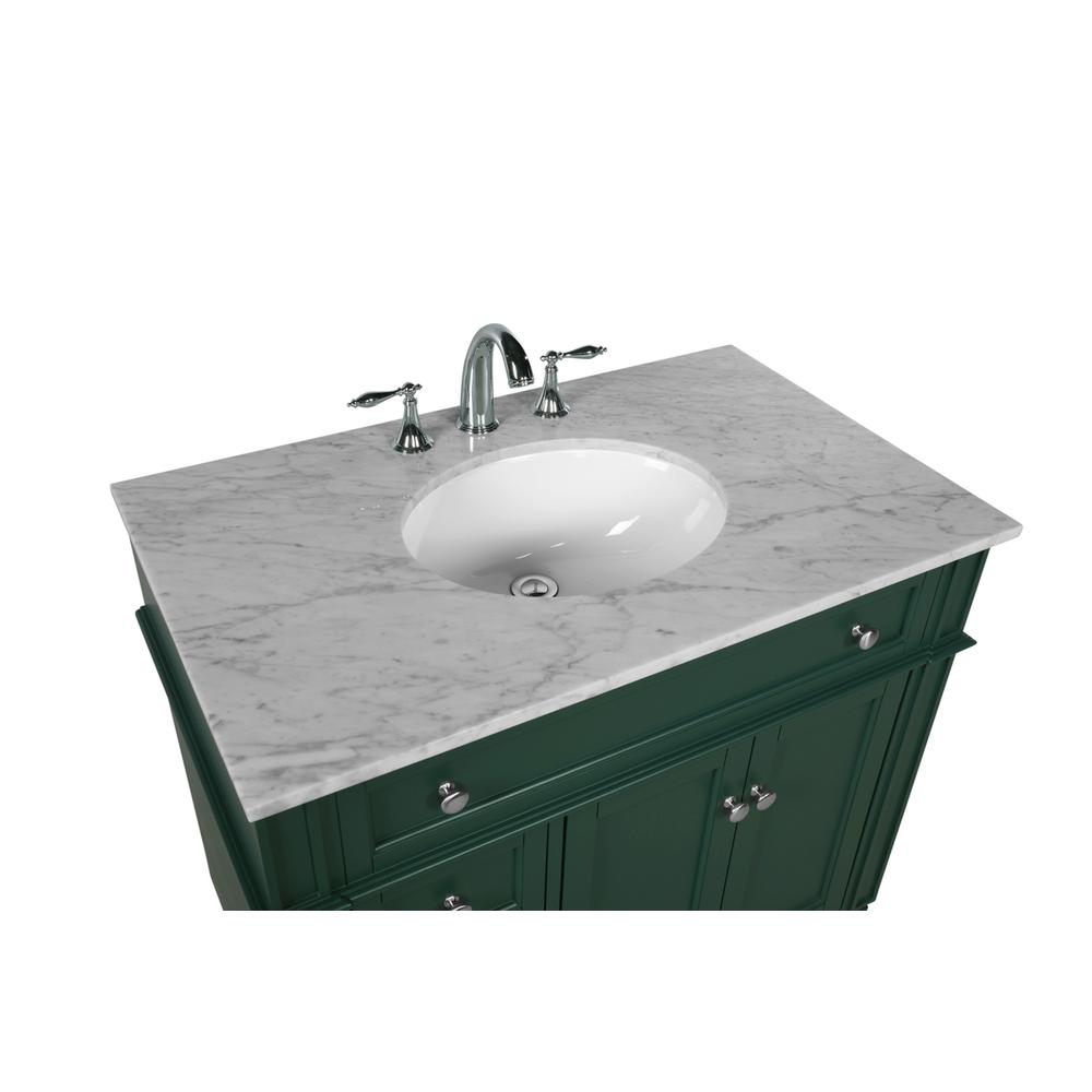 36 inch Single bathroom vanity in green. Picture 10