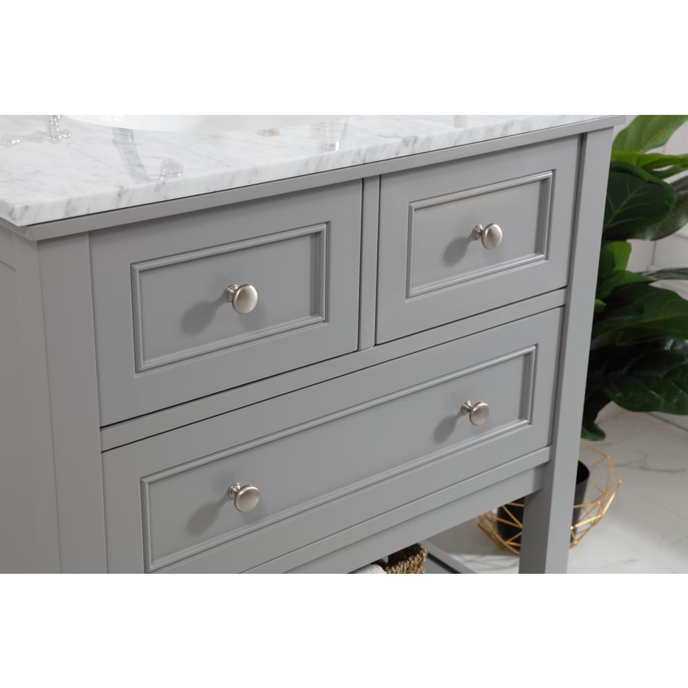 30 in. Single bathroom vanity set in Grey. Picture 4