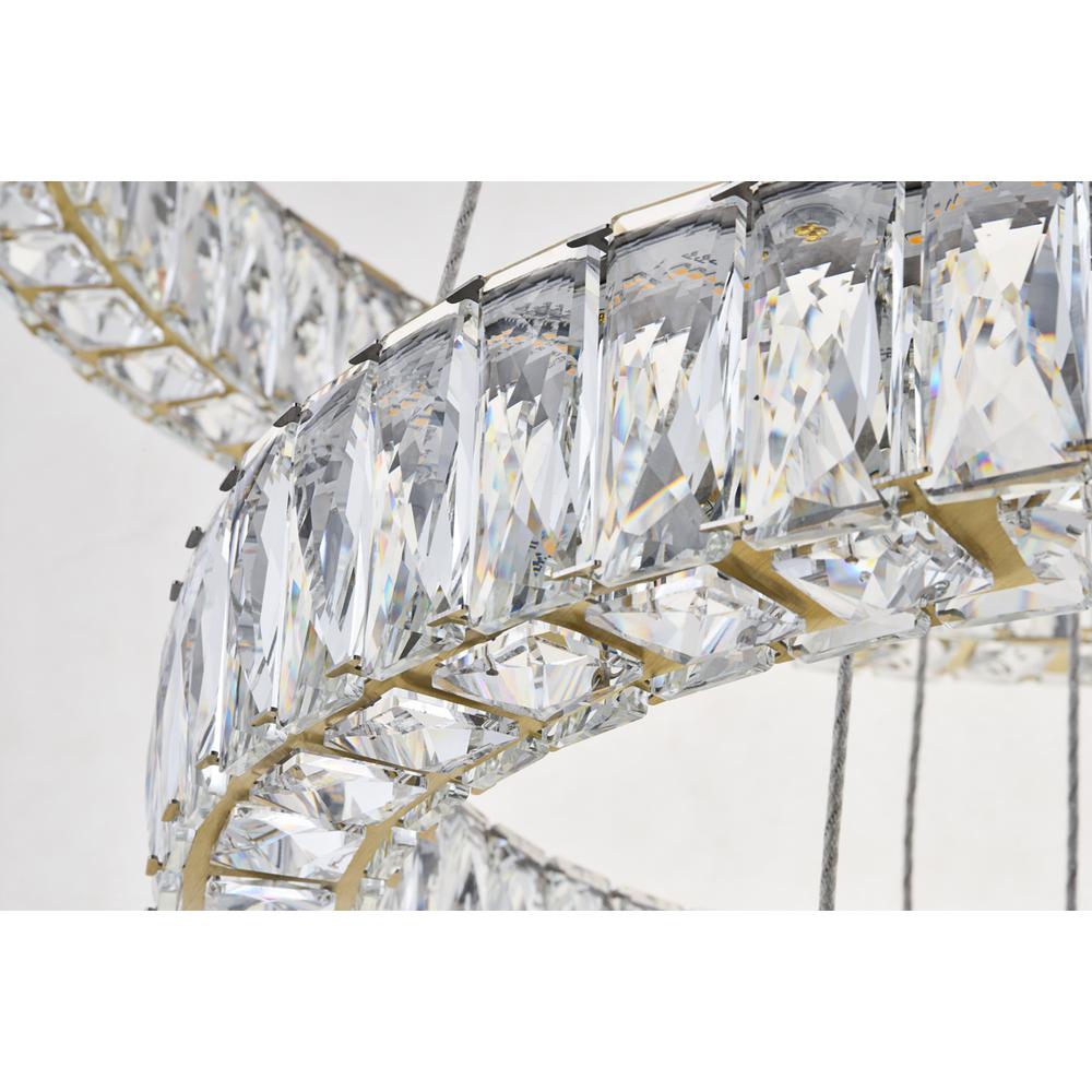 Monroe Integrated LED chip light gold Chandelier Clear Royal Cut Crystal. Picture 4