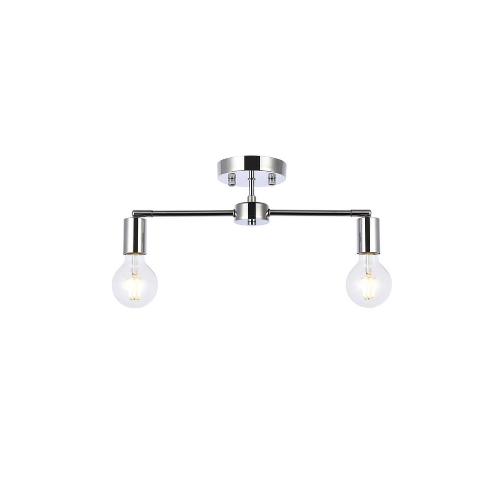 Zane 2 lights chrome flush mount. Picture 1