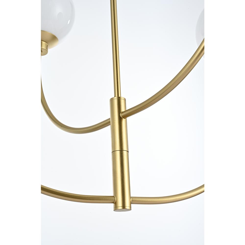 Nyomi 30 inch chandelier in Brass. Picture 4