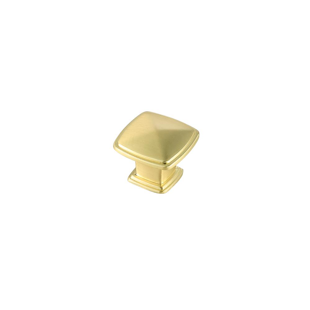 Marcel 1.2" Brushed Gold Square Knob Multipack (Set of 10). Picture 3