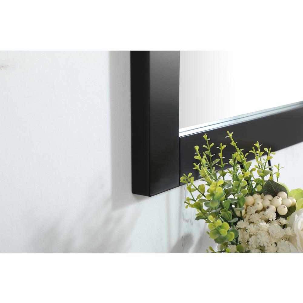 Aqua vanity mirror 36x36 inch in black. Picture 4