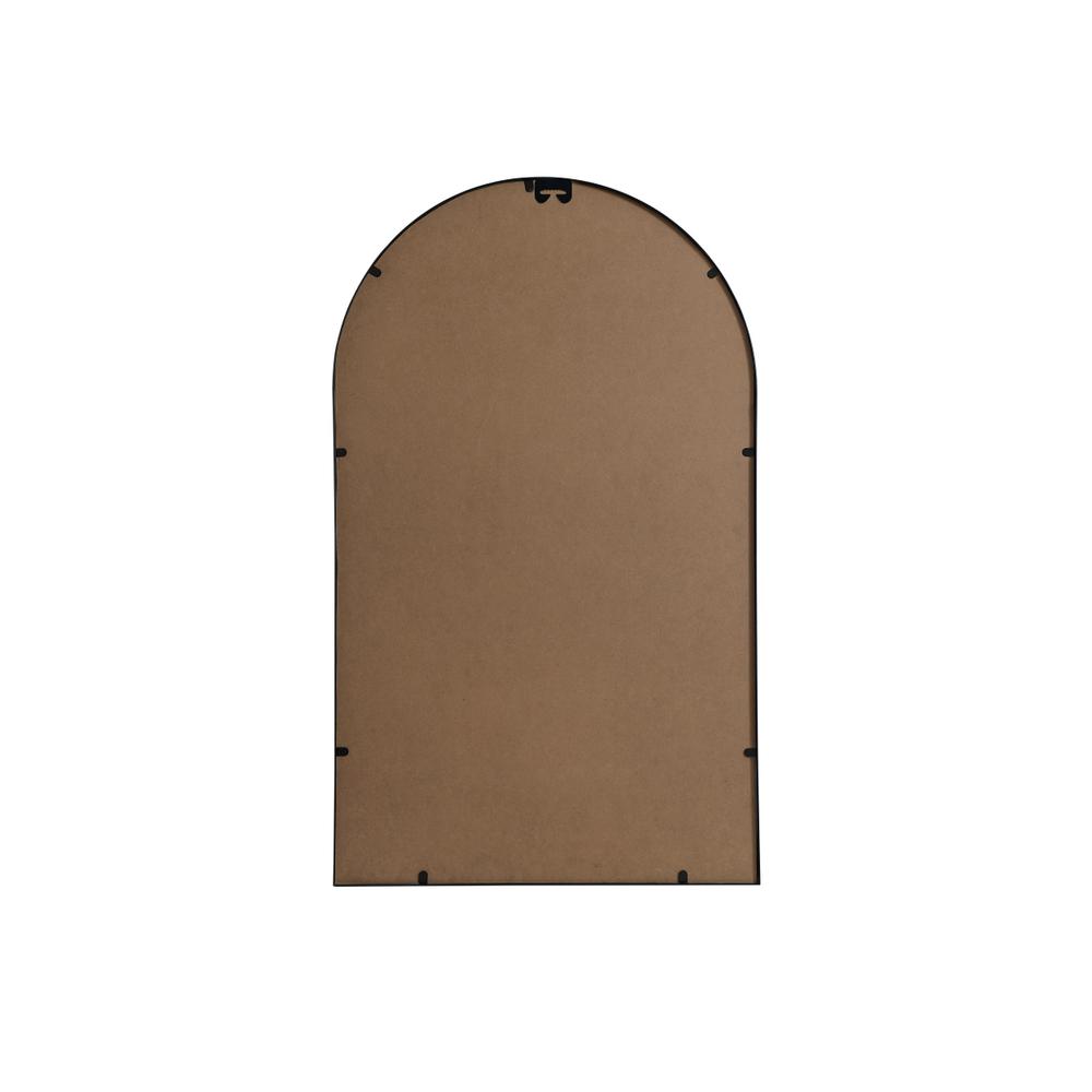 Metal Frame Arch Mirror 24x40 Inch in Black. Picture 8