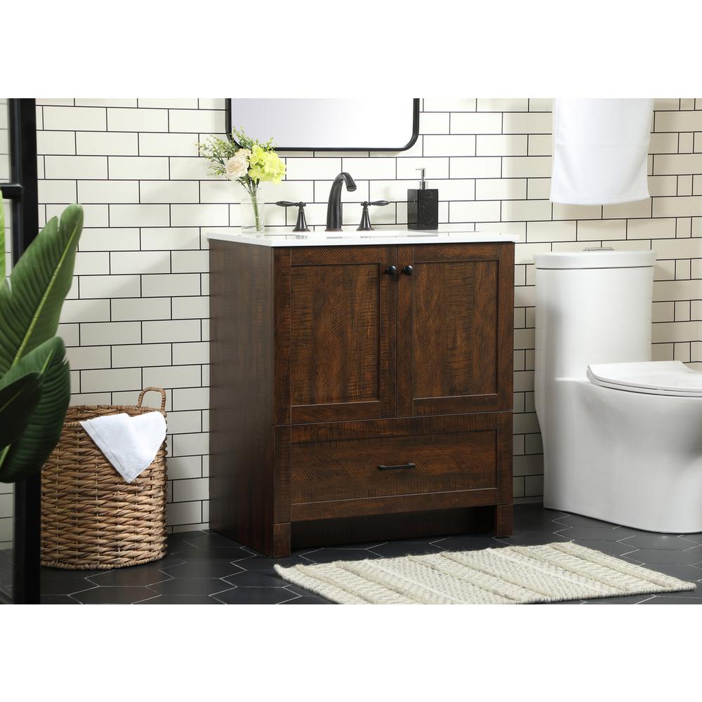 30 inch Single bathroom vanity in expresso. Picture 2