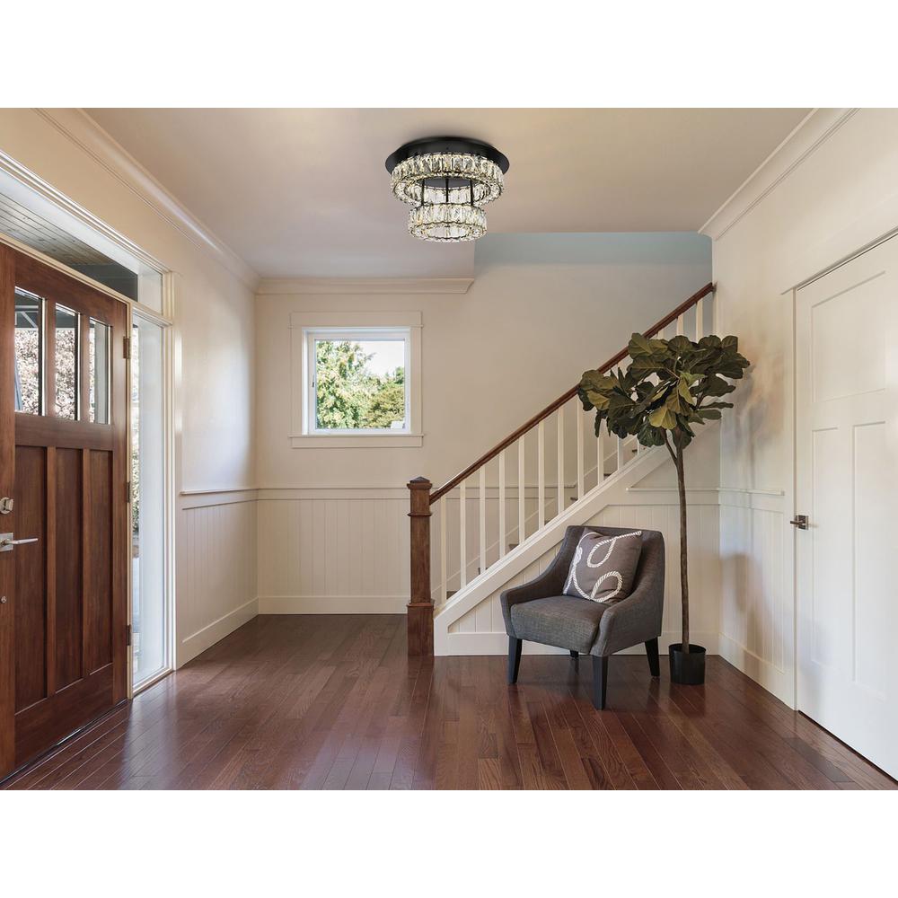 Monroe 18 inch LED double flush mount in black. Picture 8