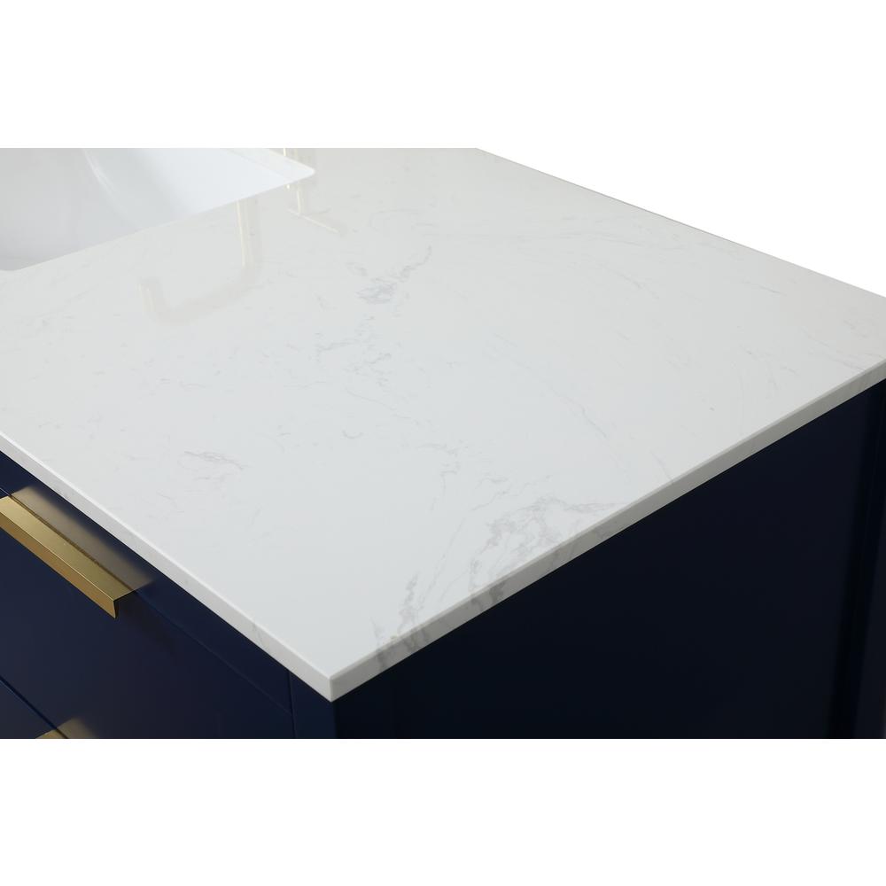 60 inch Single bathroom vanity in blue. Picture 11