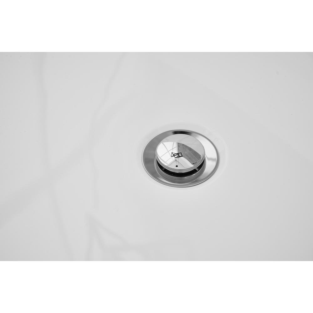 54 inch soaking roll top bathtub in glossy white. Picture 12