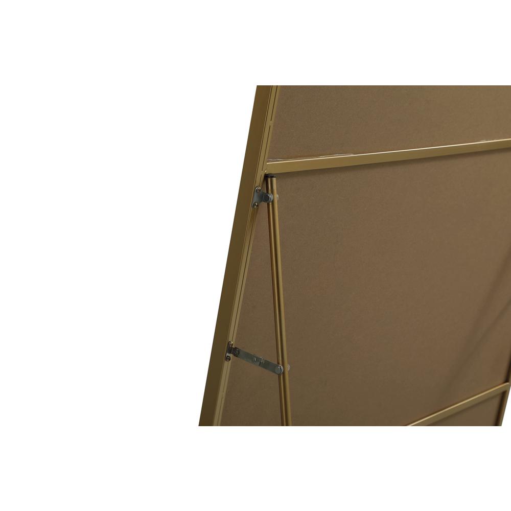 Metal Frame Rectangle Full Length Mirror 36x60 Inch in Brass. Picture 7