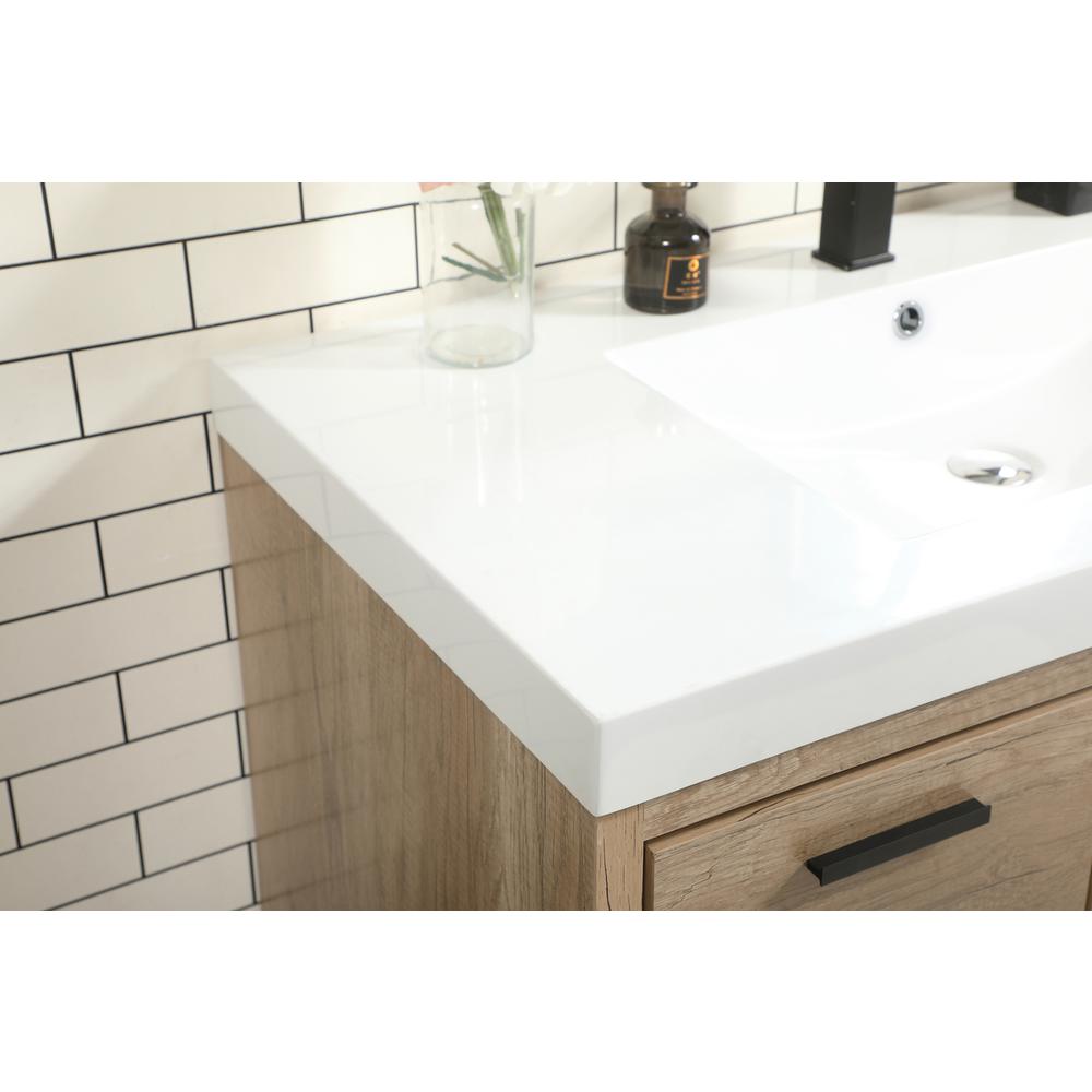 42 inch Single bathroom vanity in natural oak. Picture 5