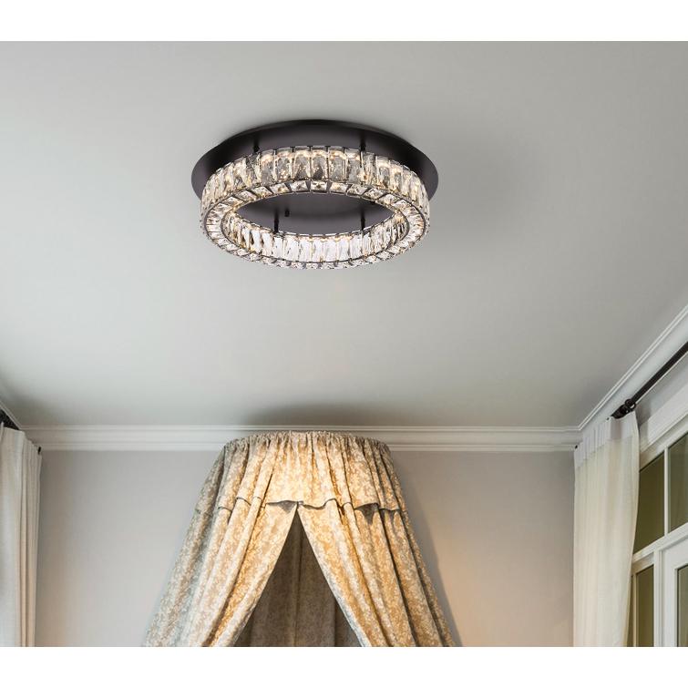 Monroe 22 inch LED Single flush mount in black. Picture 8