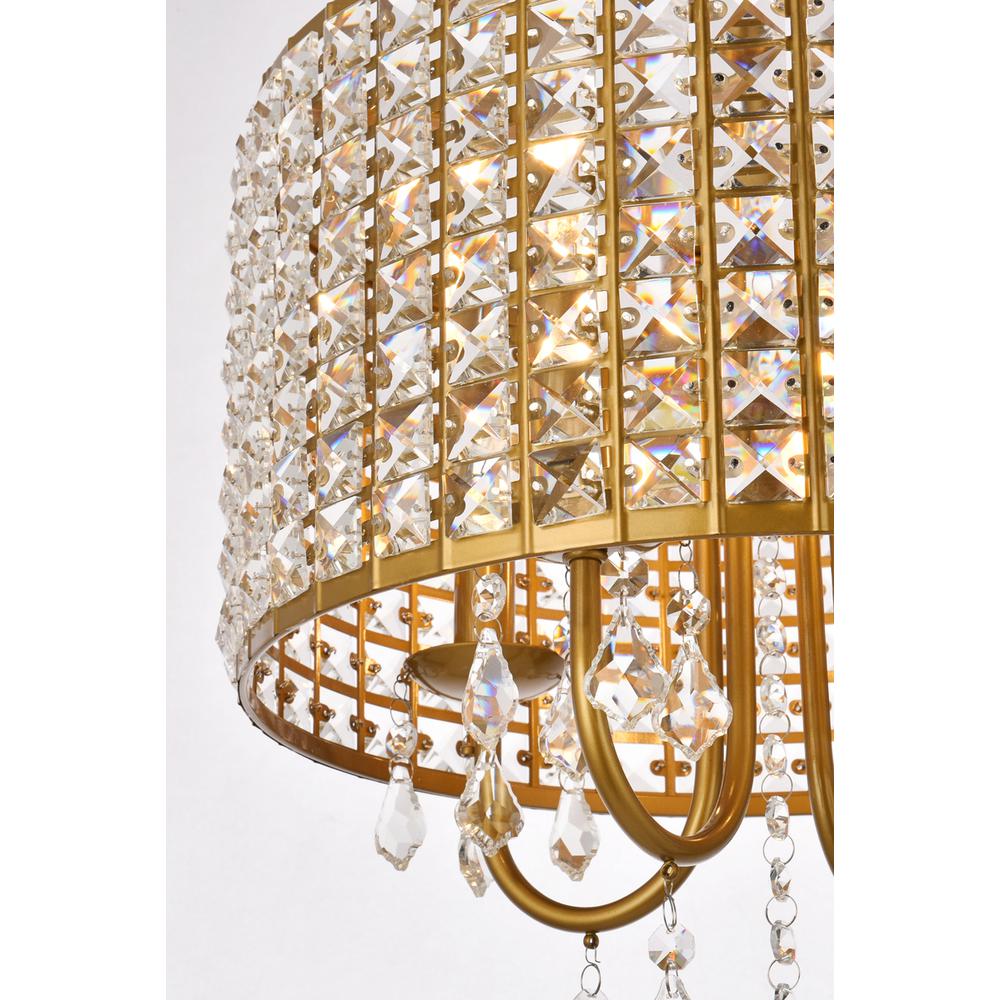 Elise 14 inch flush mount in brass. Picture 4