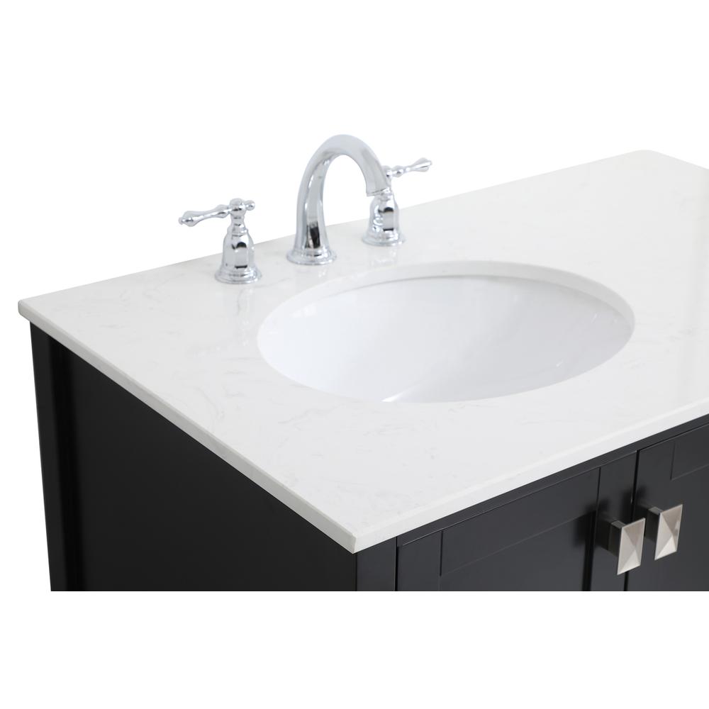 36 inch Single Bathroom Vanity in Black. Picture 11